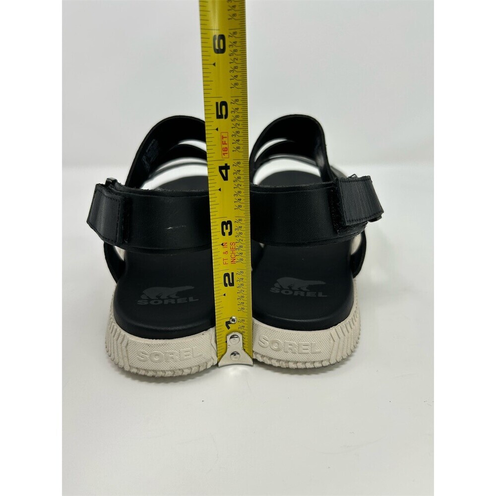 SOREL ONA Ave Womens Slingback Flat Sandals Black Strappy Open Toe Size 10 - Picture 9 of 13
